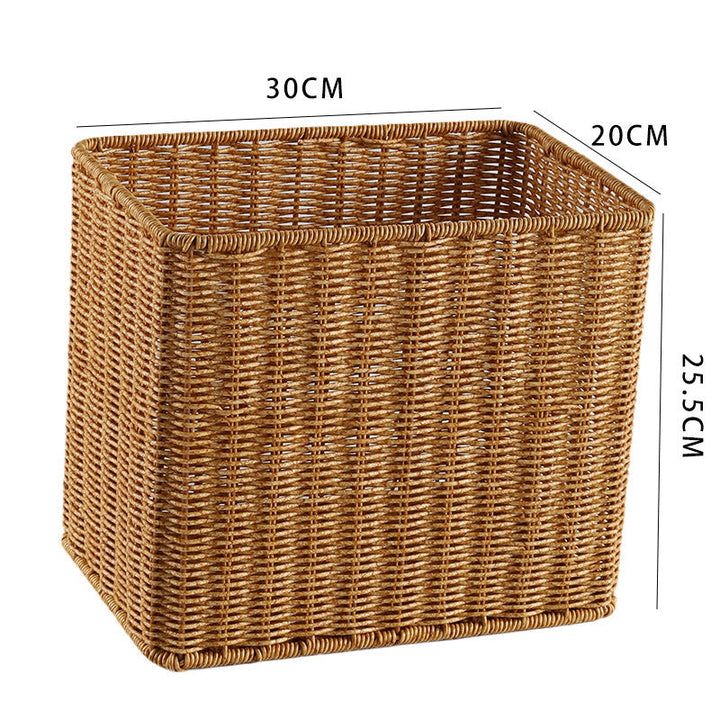 Handcrafted Rectangular Wicker Storage Bin Stornfield