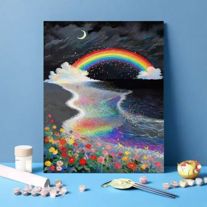 Rainbow Ocean Landscape Art Print Stornfield