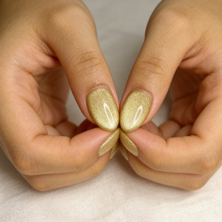 Glossy Almond-Shaped Nail Extensions