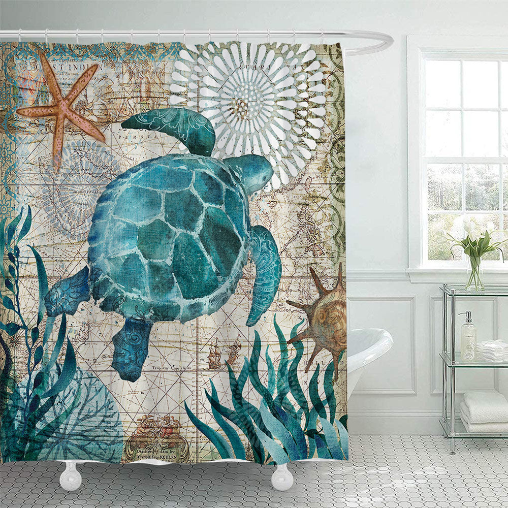 Coastal Pattern Shower Curtain Stornfield