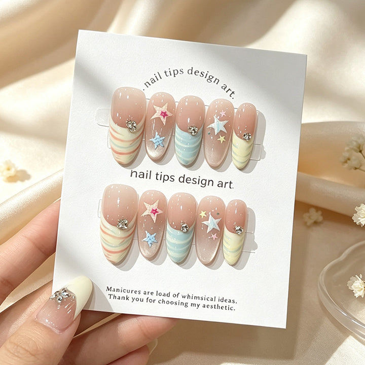 Whimsical Nail Art Press-On Set Stornfield