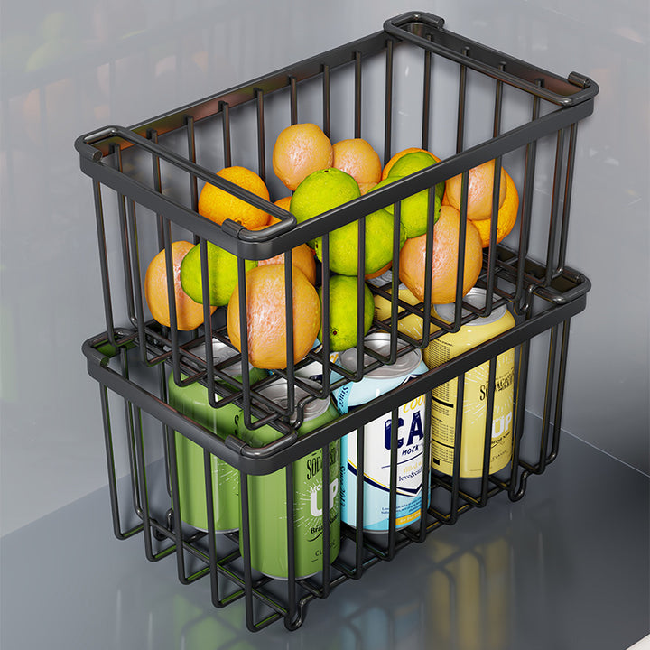 Wire Refrigerator Can Organizer Basket with Slide Handles