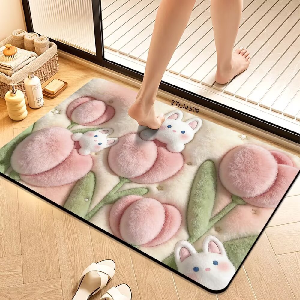 Plush Money-Themed Bath Mat Stornfield