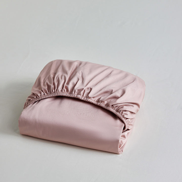 Deep-Pocket Fitted Bed Sheet with All-Around Elastic Cotton-Sateen Fit