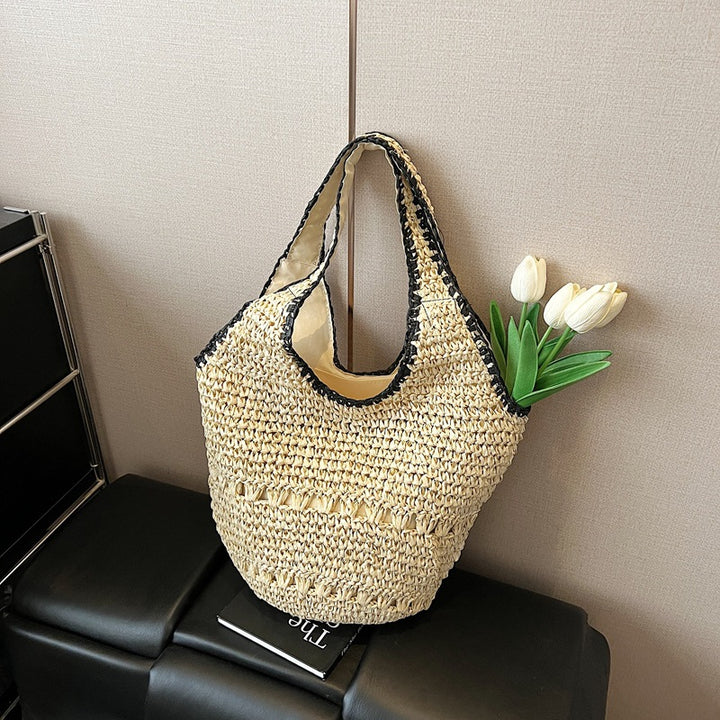 Woven Straw Tote Bag