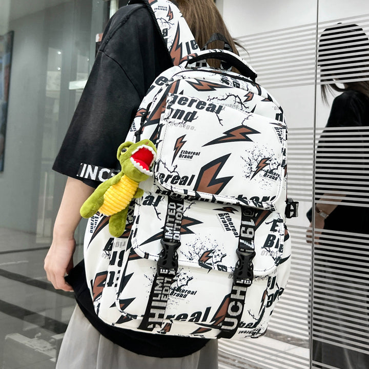 Graphic Print Multi-Pocket Backpack Stornfield