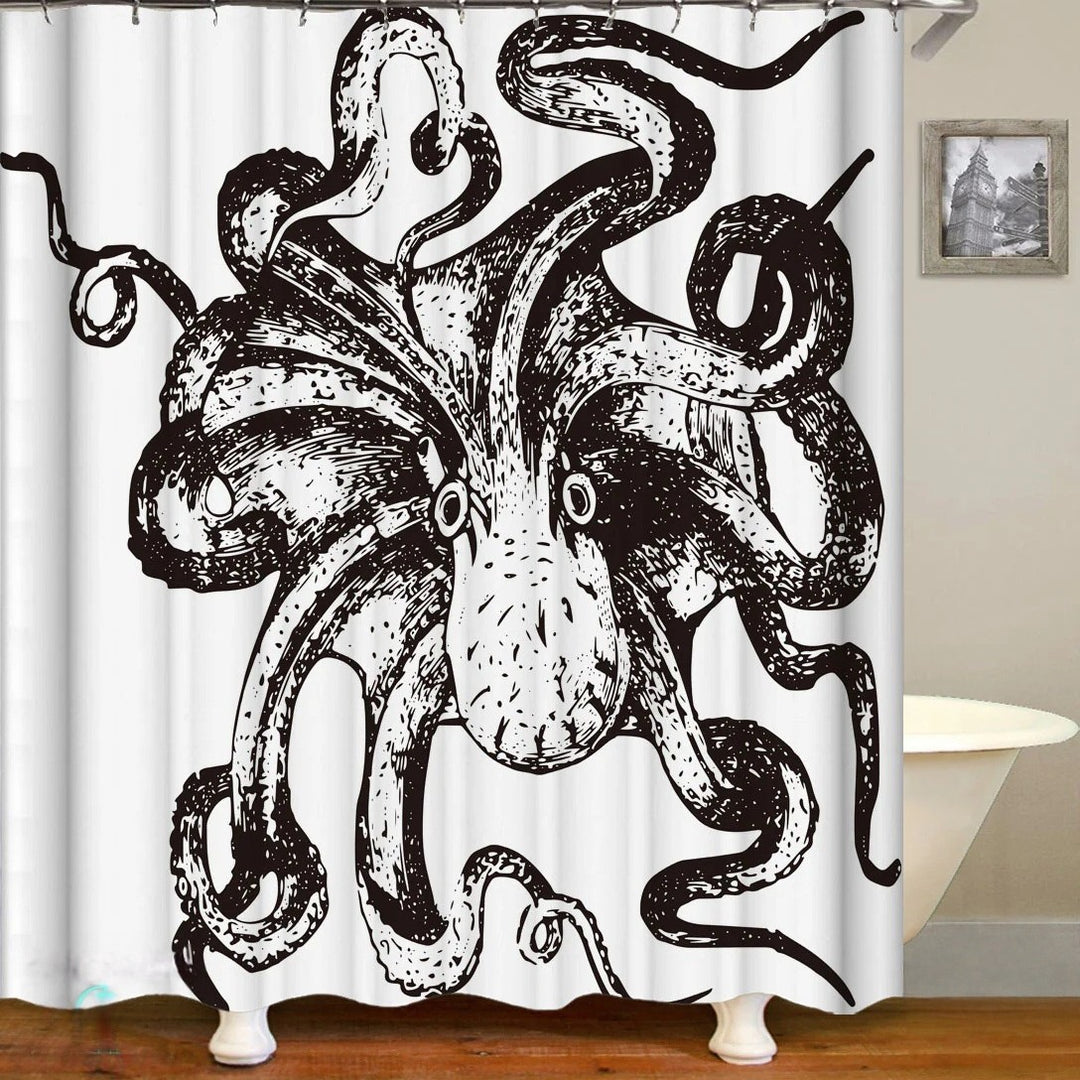 Ocean-Themed Art Shower Curtain Stornfield