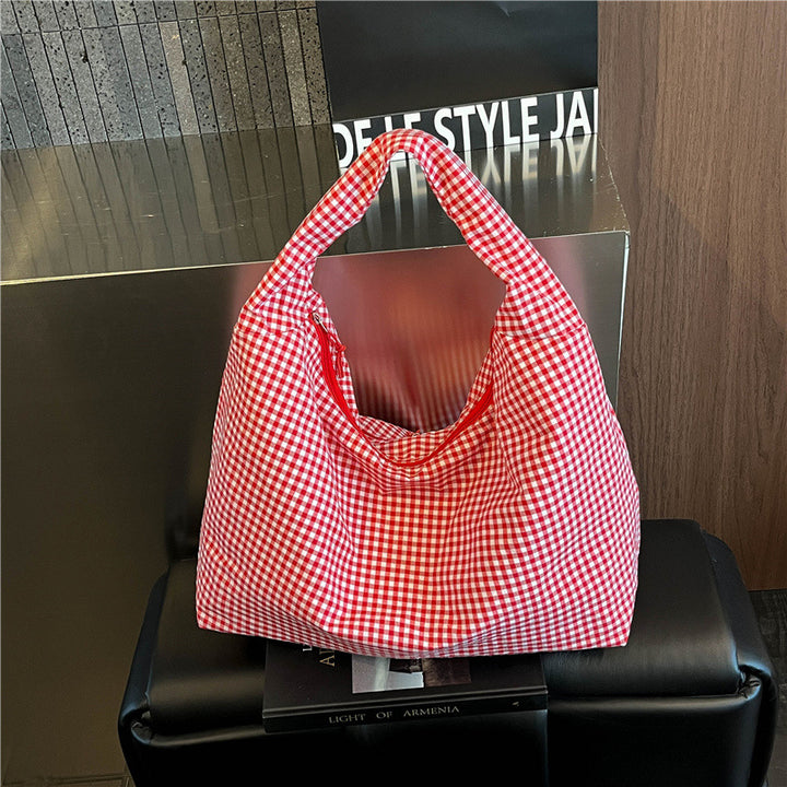 WoGingham Print Slouchy Shoulder Bag Stornfield