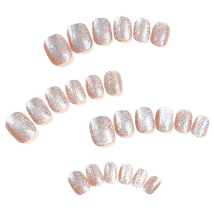Glittery Short Square Press-On Nails Stornfield