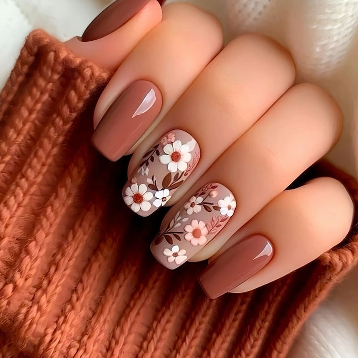 Floral Acrylic Nail Design Stornfield