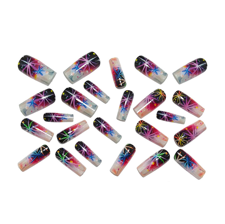 Art nails with graphic 3D design Stornfield