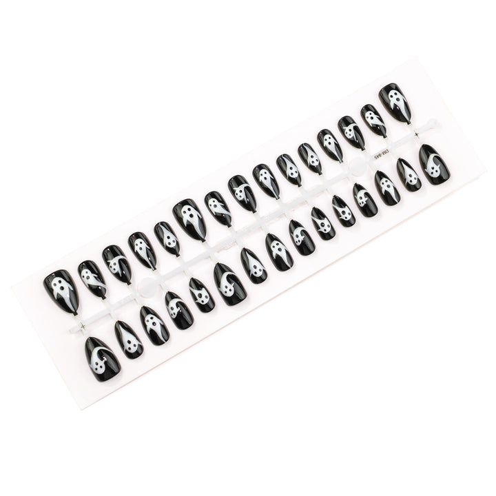 Ghost-Themed Press-On Nail Art Set Stornfield