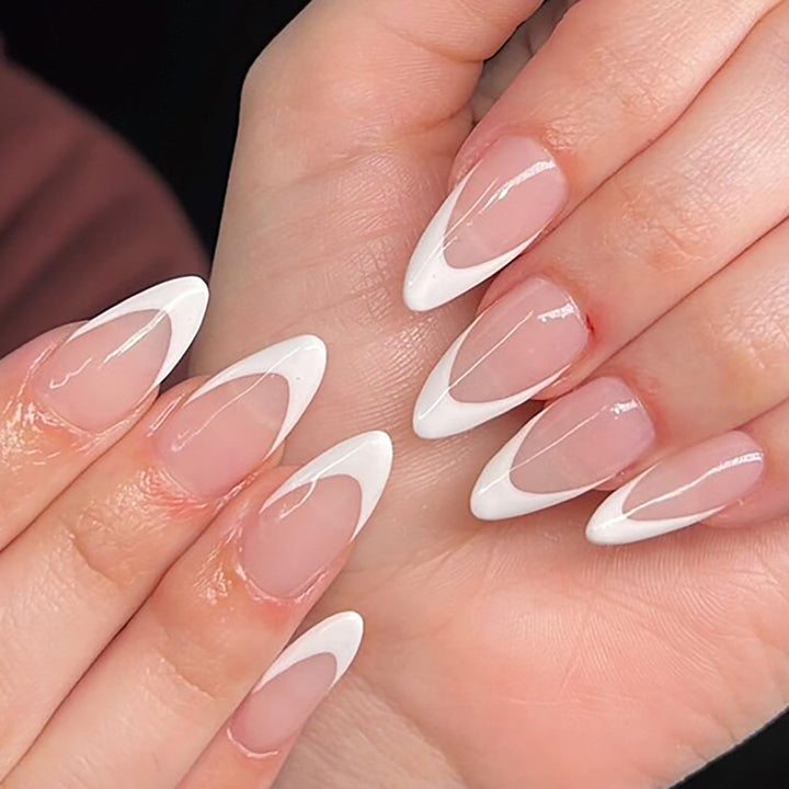 Elegant Stiletto Press-On Nails with French Tips Stornfield