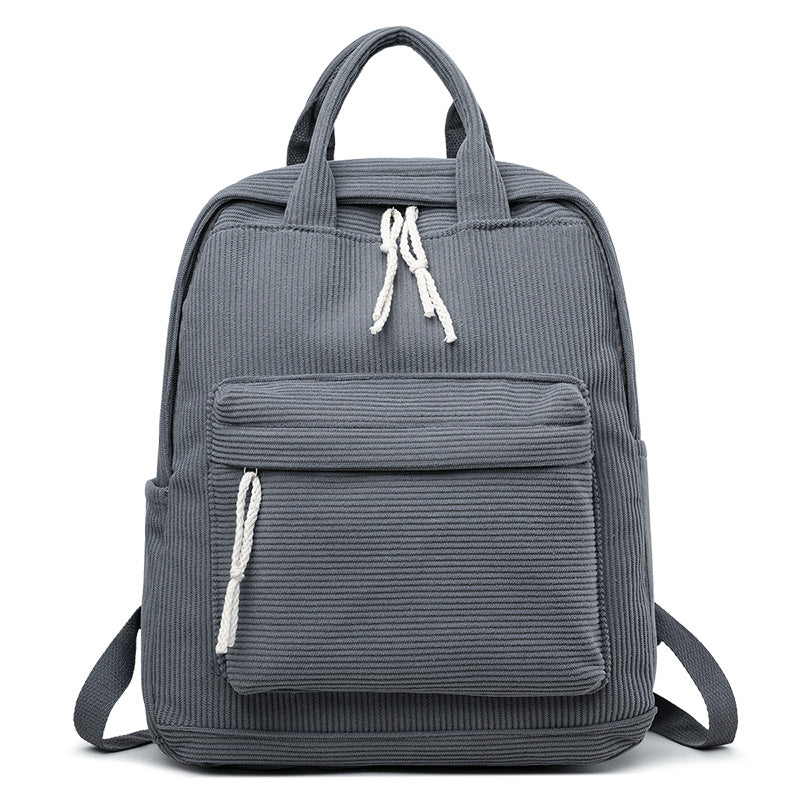 Compact Textured Fabric School Backpack Stornfield