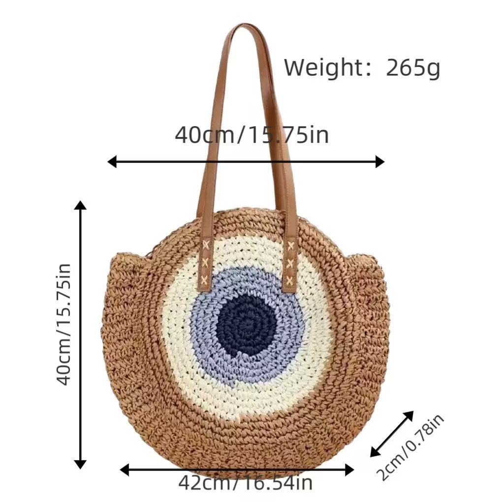 Handcrafted straw bag with eye-catching gradient Stornfield