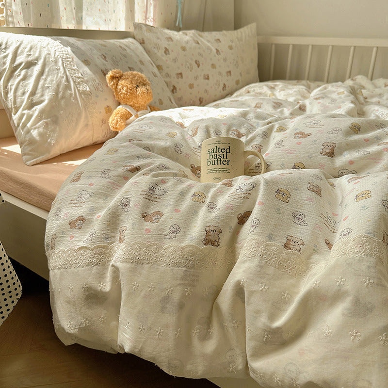 Lightweight Textured Duvet Cover Set