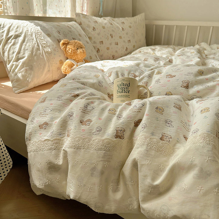 Lightweight Textured Duvet Cover Set
