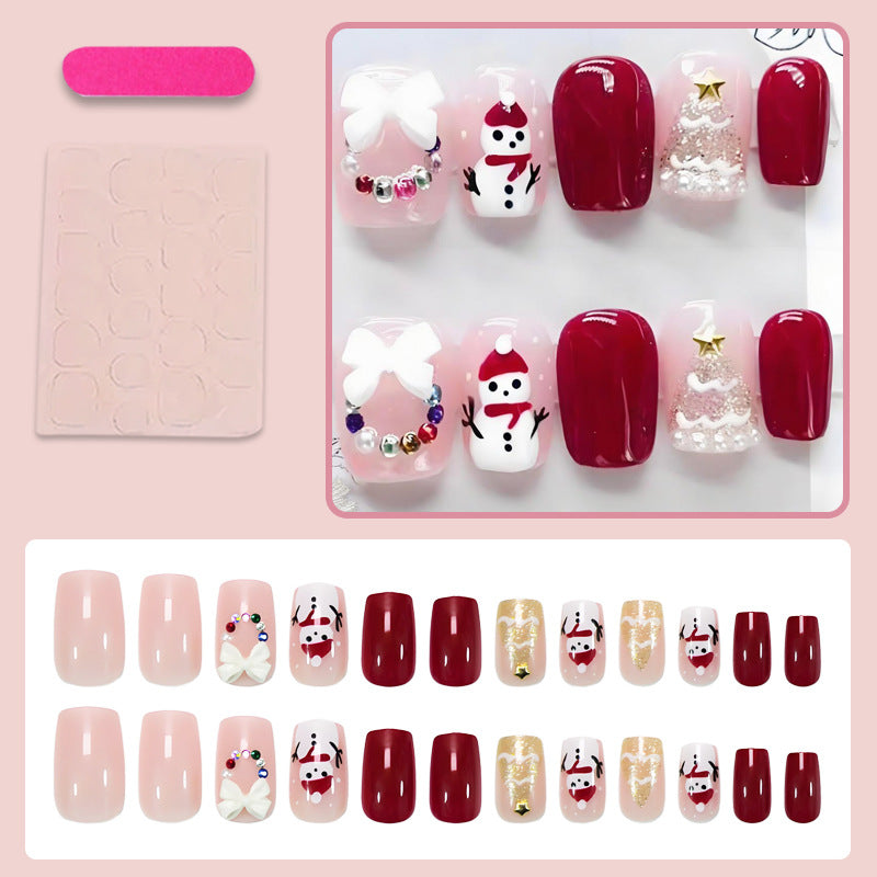 Artificial nail set with festive Christmas motifs Stornfield