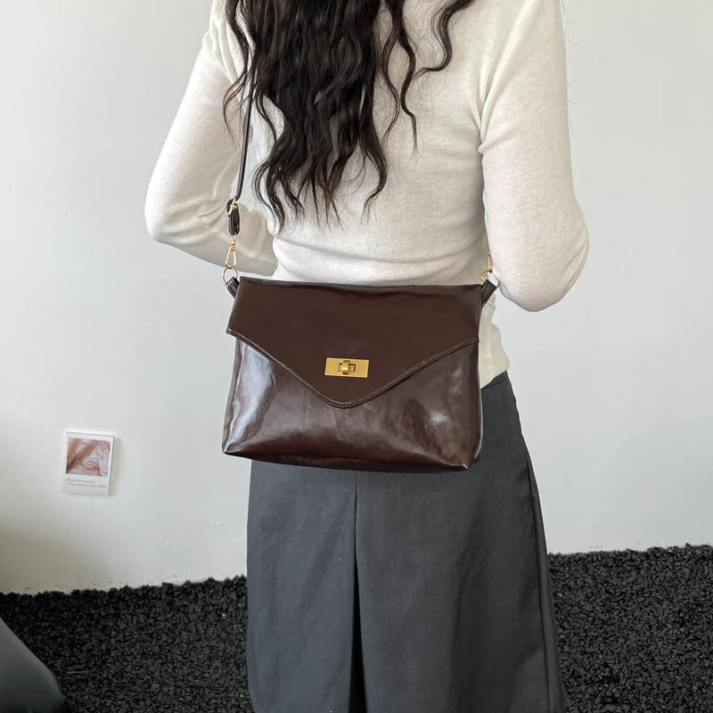Elegant Leather Envelope Clutch