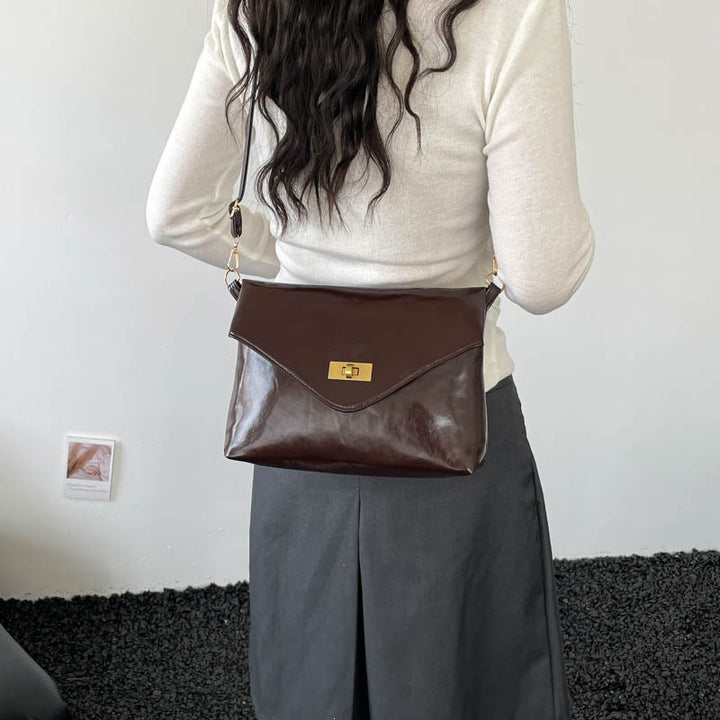 Elegant Leather Envelope Clutch