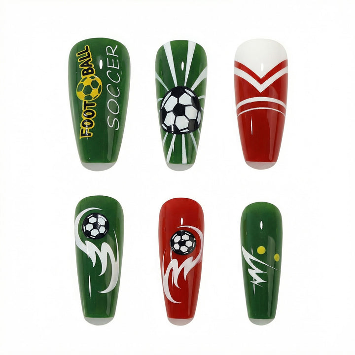 Sporty nail art in football style Stornfield