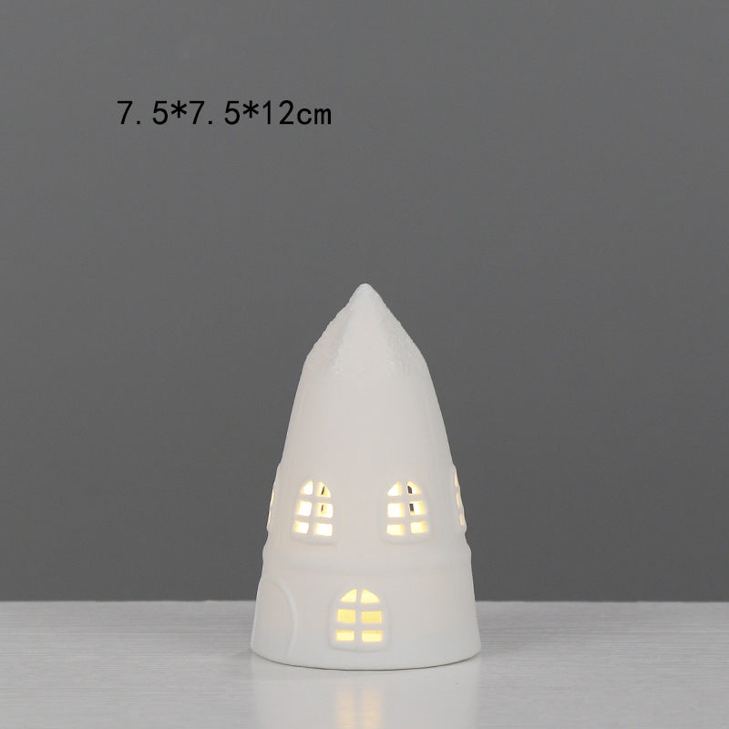 Decorative House-Shaped Ceramic Night Light Stornfeild