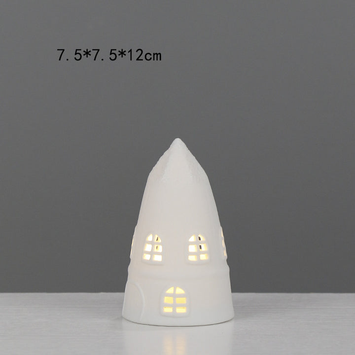 Decorative House-Shaped Ceramic Night Light Stornfeild