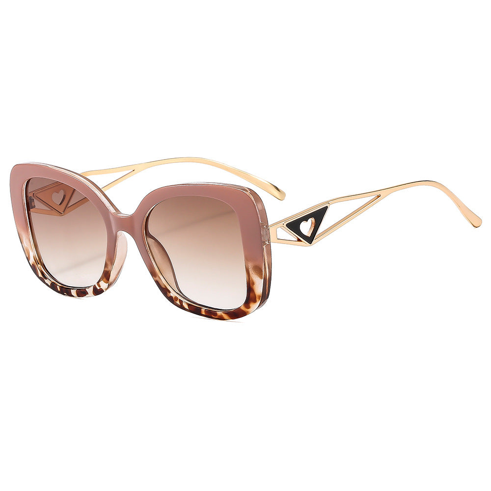 Ladies fashionable oversized sunglasses with luxurious heart detail Stornfield