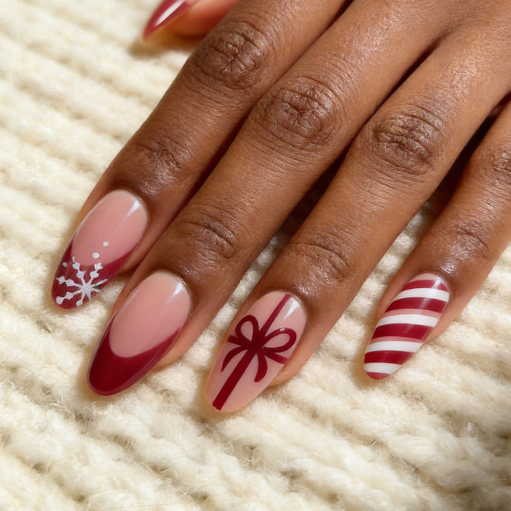 Festive Themed Stiletto Nail Art Extensions Stornfield