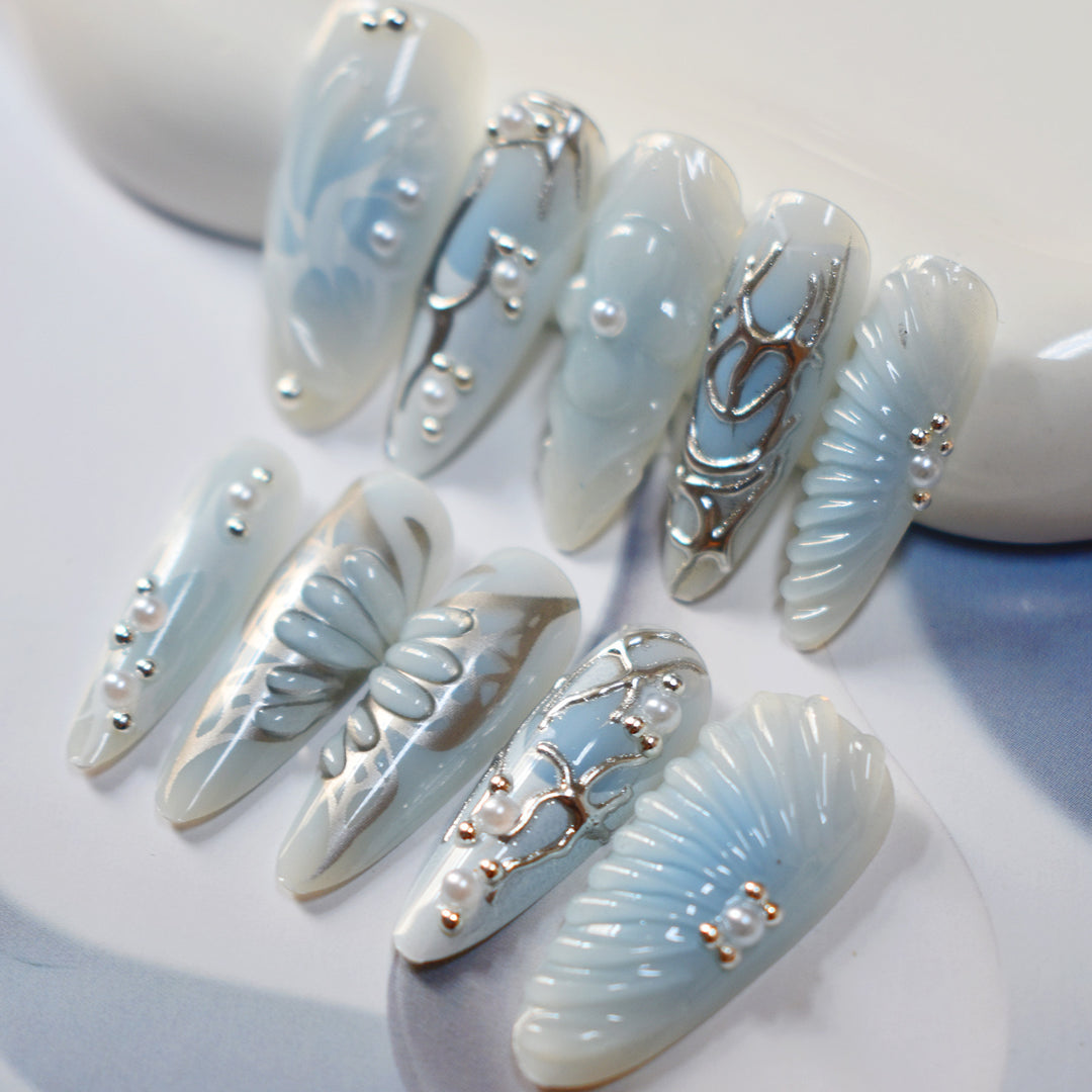 Artistic Press-On Nail Design Stornfield