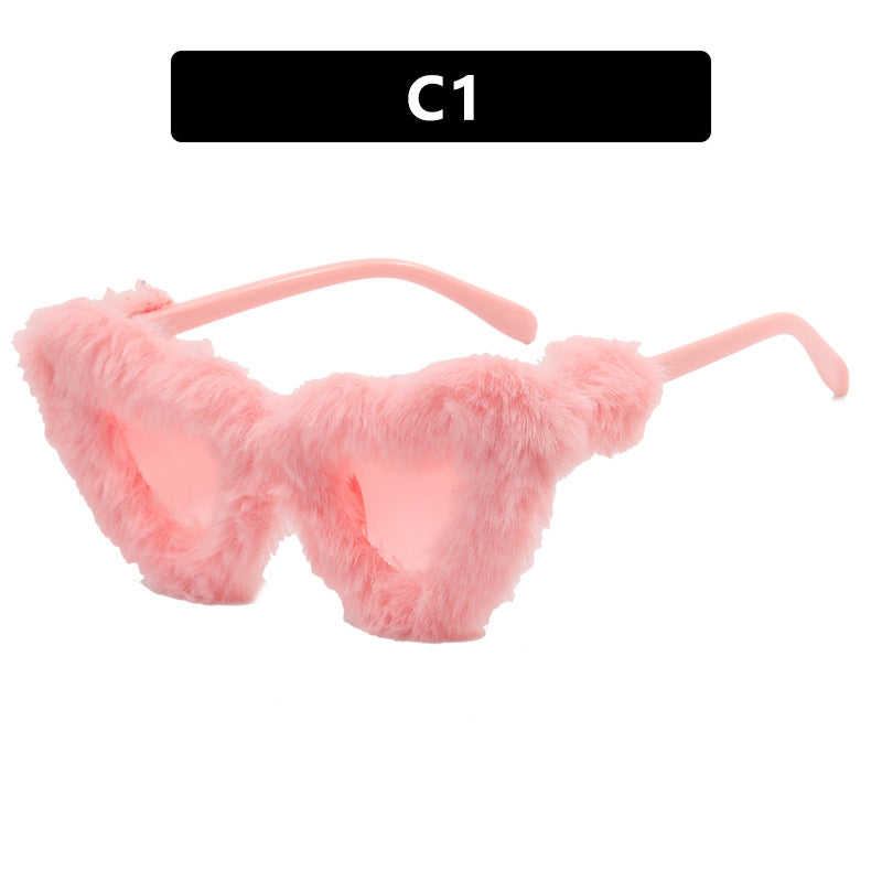 Women Paw Sunglasses with Luxurious Fur Trim Stornfield