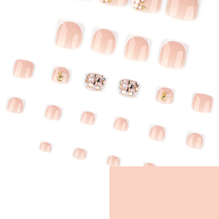 Glamorous toenail art with luxurious rhinestone and floral designs Stornfield
