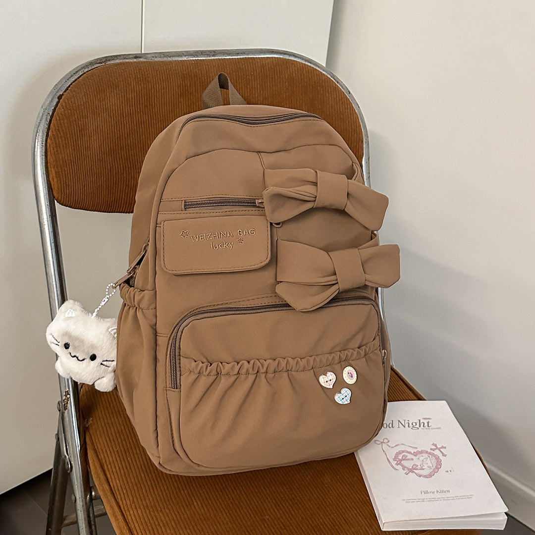 Stylish Bow-Accented Backpack Stornfield