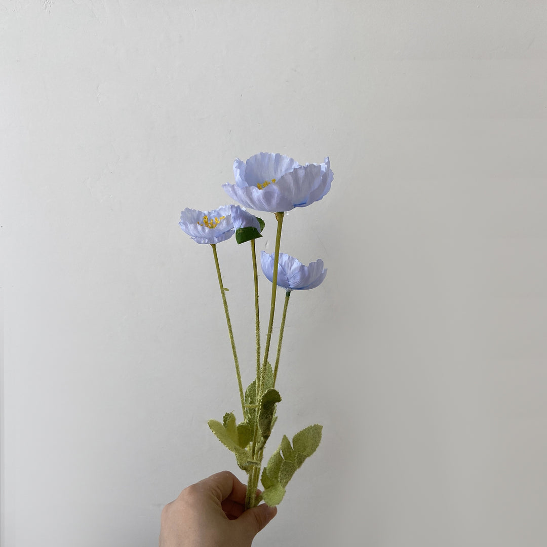 Lifelike Poppy Floral Stem