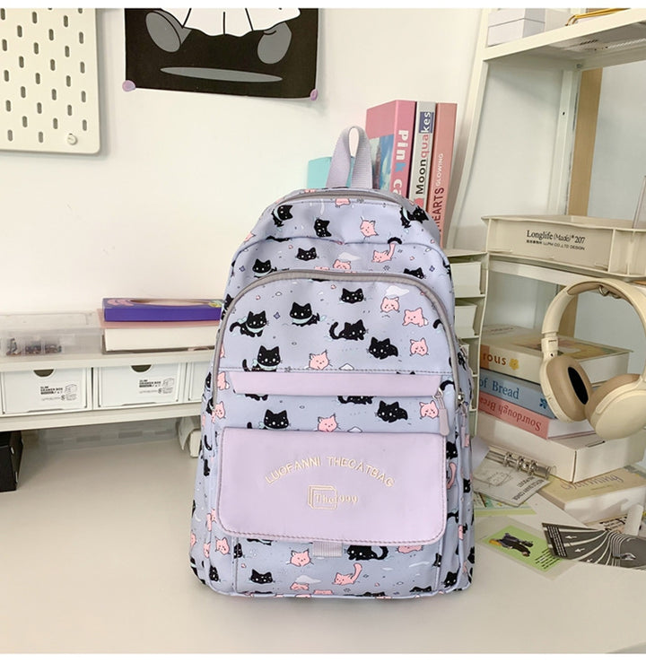 Playful Cat-Themed Backpack Stornfield