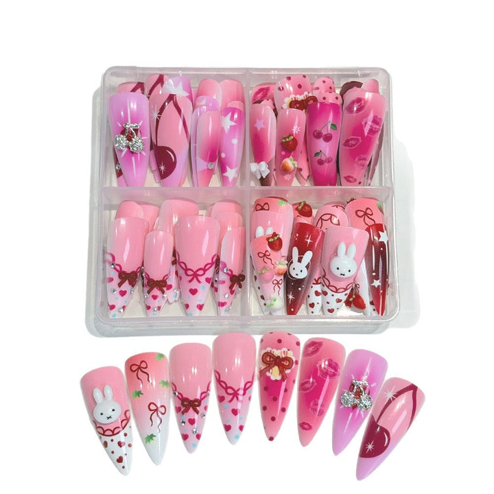 Decorative Press-On Nail Art Set with Cartoon Themes Stornfield