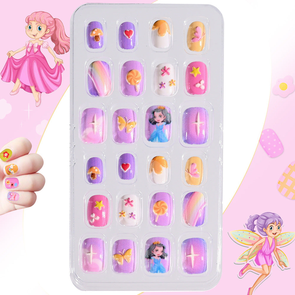 Children's Themed Decorative Press-On Nail Set Stornfield