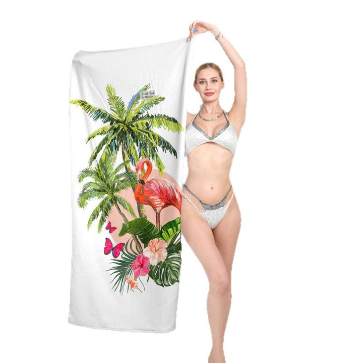 Beach towel with exotic flamingo motif Stornfield
