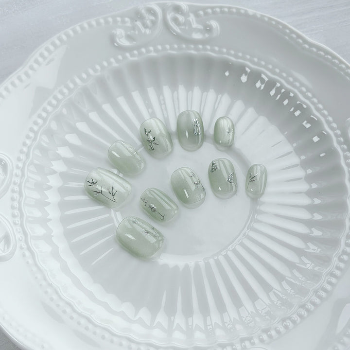 Botanical Press-On Nail Art Set