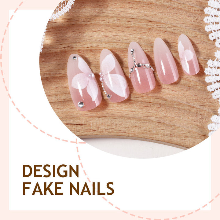 Artificial nail set with exclusive glitter and decoration elements Stornfield