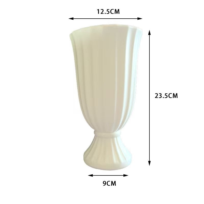 Decorative Ribbed Flower Vase Stornfeild