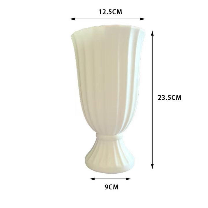 Decorative Ribbed Flower Vase Stornfeild