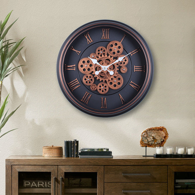 Wall clock with modern mechanical design Stornfield