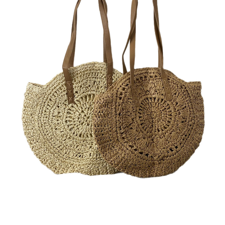 Handcrafted basket bag with unique circular pattern Stornfield