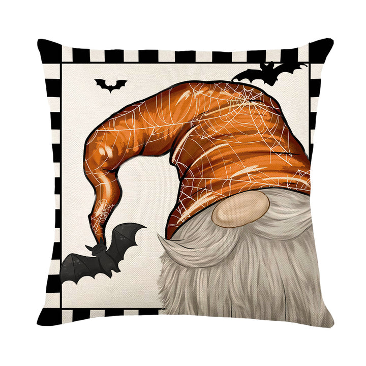 Halloween Decorative Cotton-Linen Throw Pillow Cover 'It's October Witches'