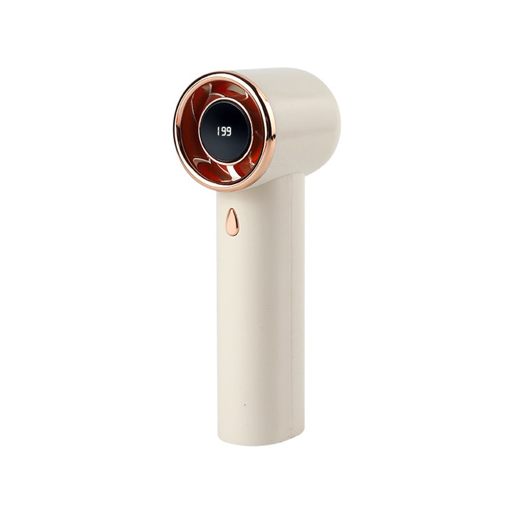 Women's Portable High-Performance Handheld Fan with Digital Speed Display Stornfield