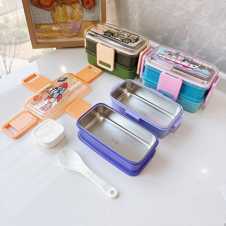 Multi-Layered Space-Themed Lunch Bento Box