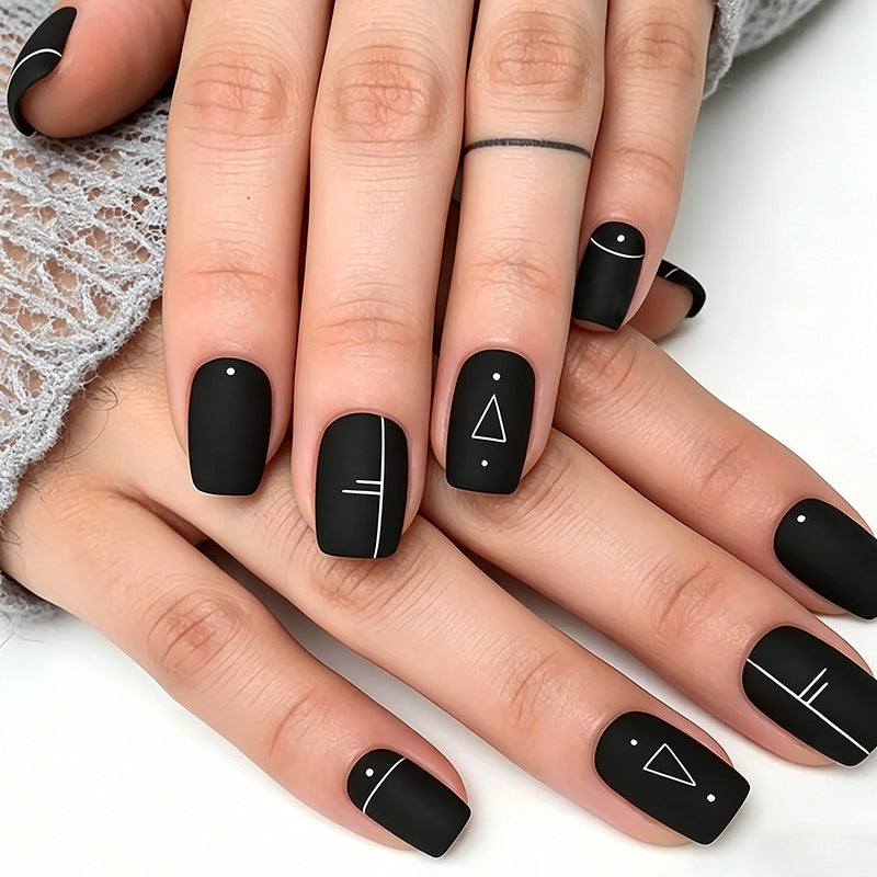 Artistic Geometric Nail Art Design Stornfield