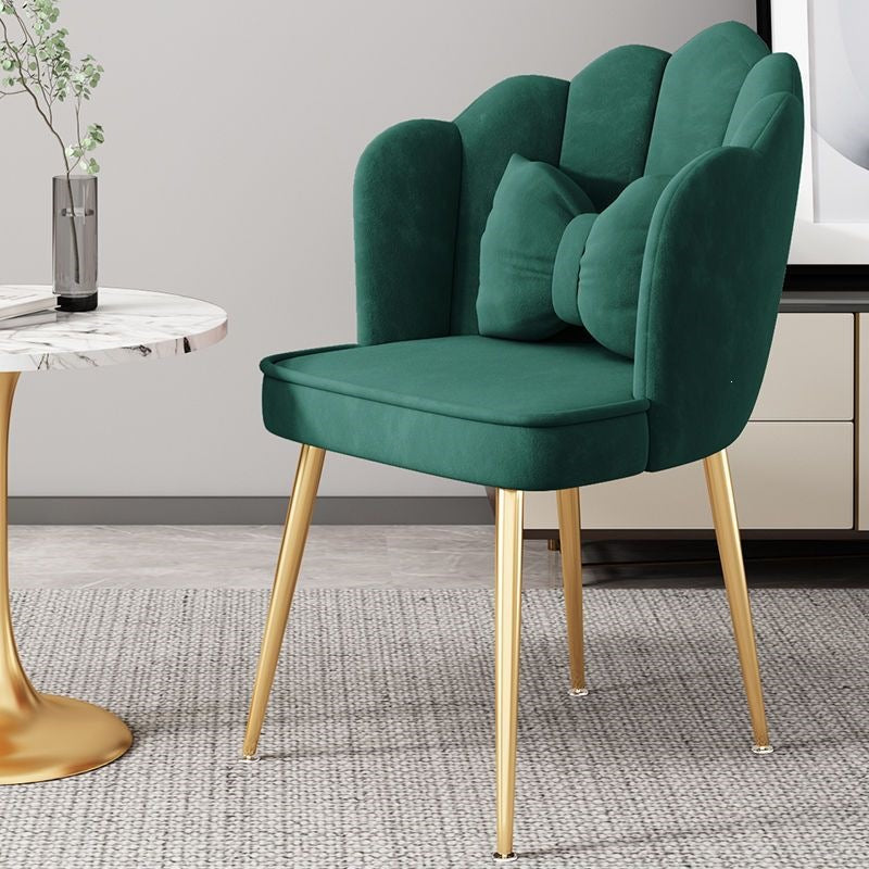 Modern Accent Chair with Gold Legs Stornfield