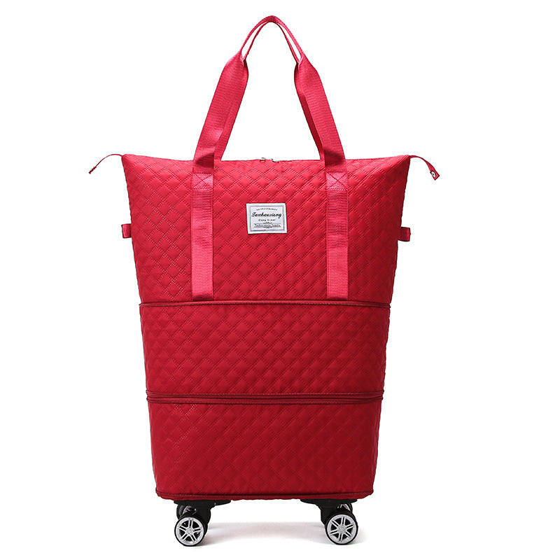 Quilted Rolling Travel Tote